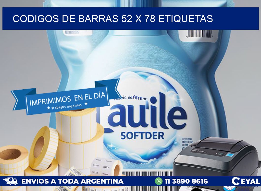 codigos de barras 52 x 78 etiquetas