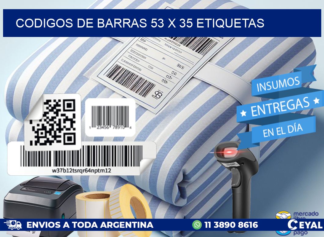 codigos de barras 53 x 35 etiquetas