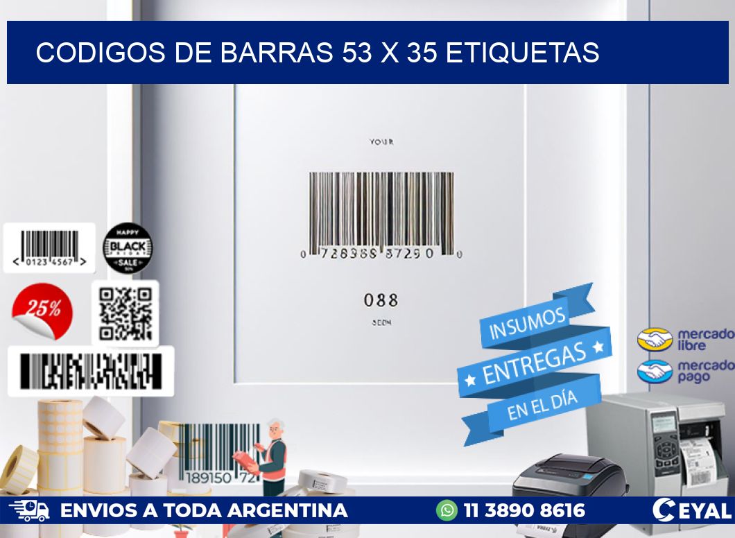 codigos de barras 53 x 35 etiquetas