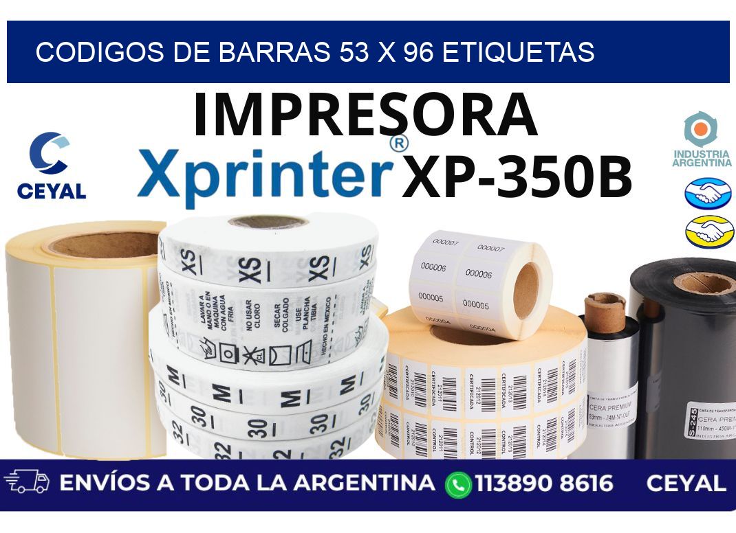 codigos de barras 53 x 96 etiquetas