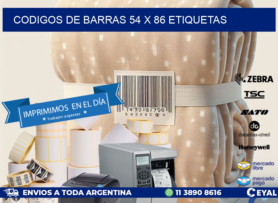codigos de barras 54 x 86 etiquetas