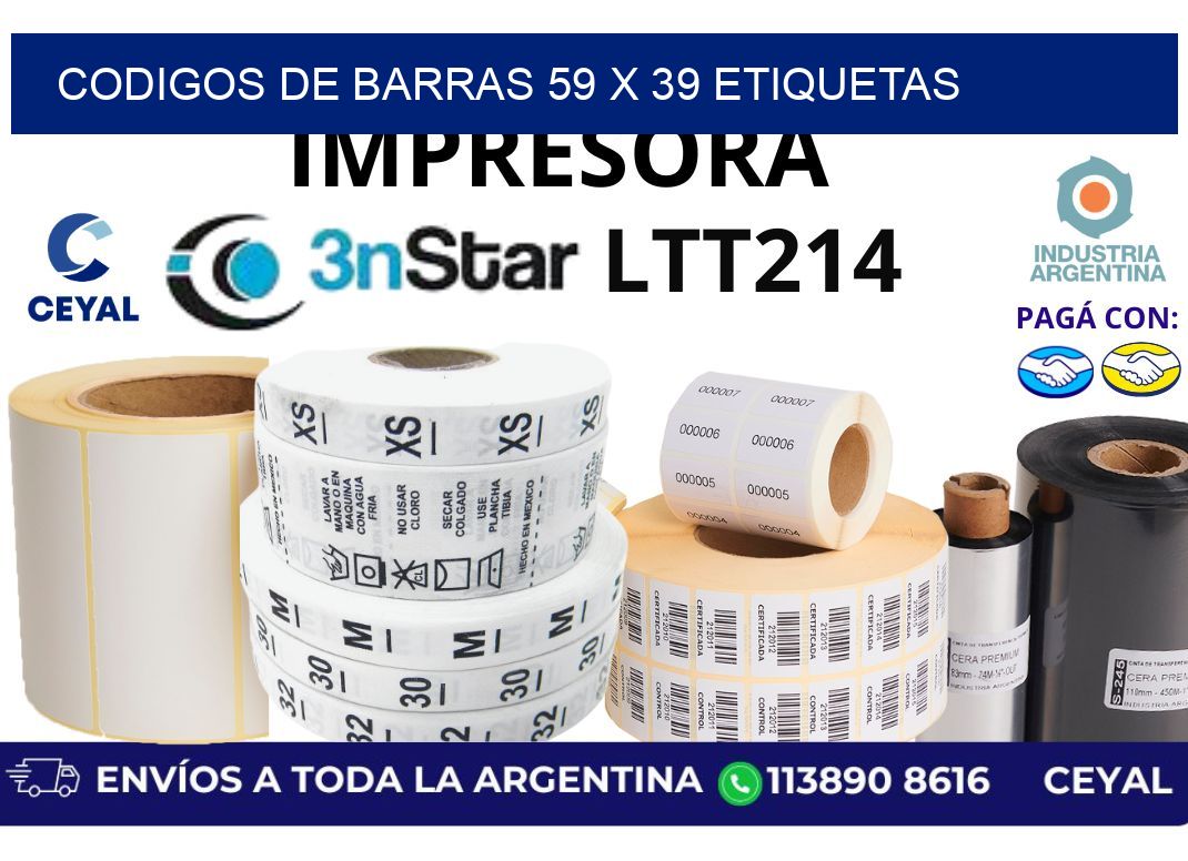 codigos de barras 59 x 39 etiquetas
