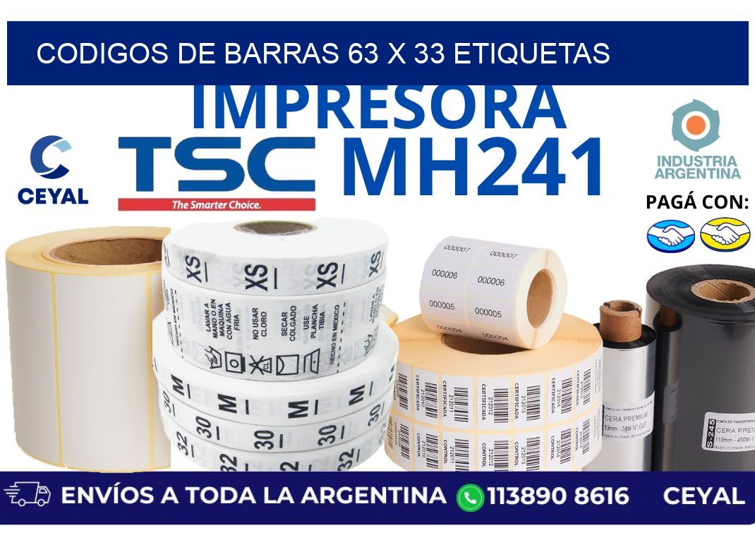 codigos de barras 63 x 33 etiquetas