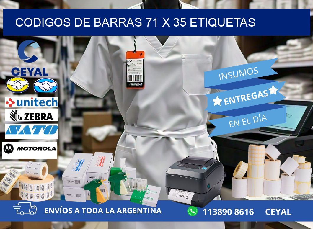 codigos de barras 71 x 35 etiquetas
