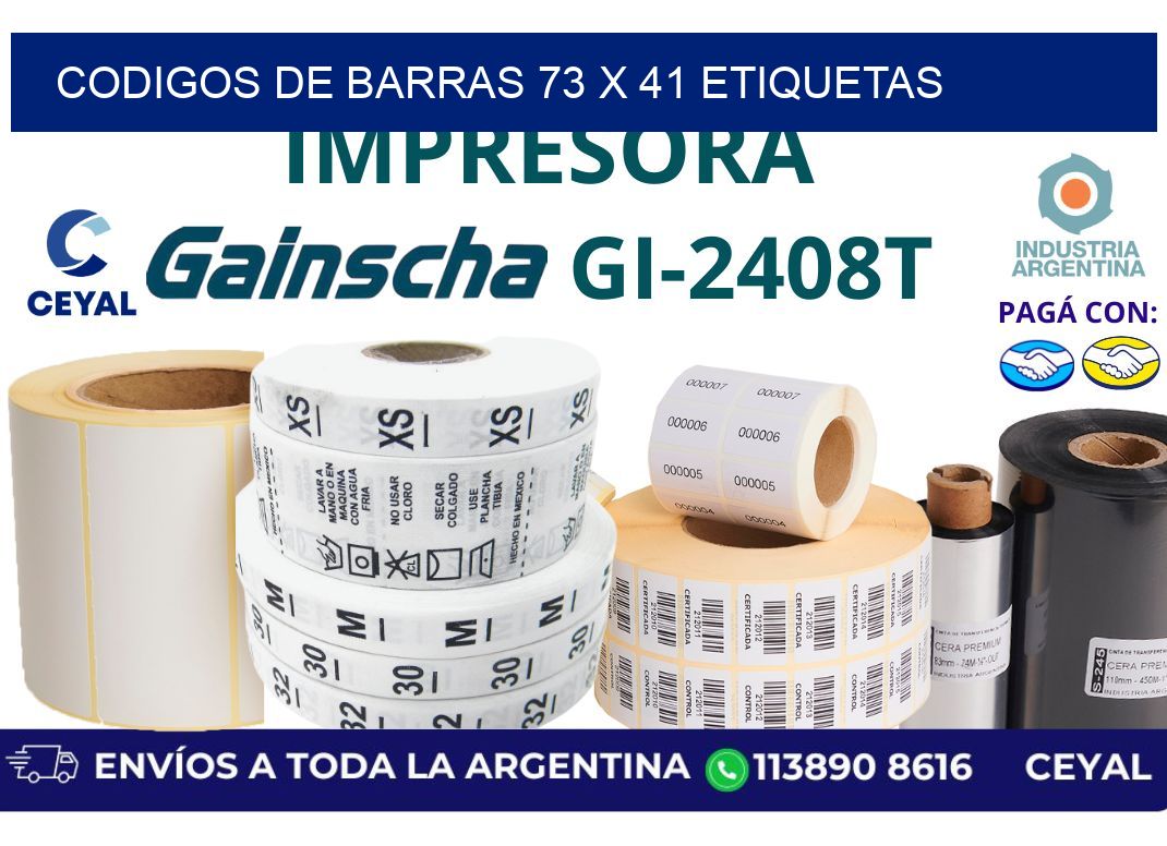 codigos de barras 73 x 41 etiquetas