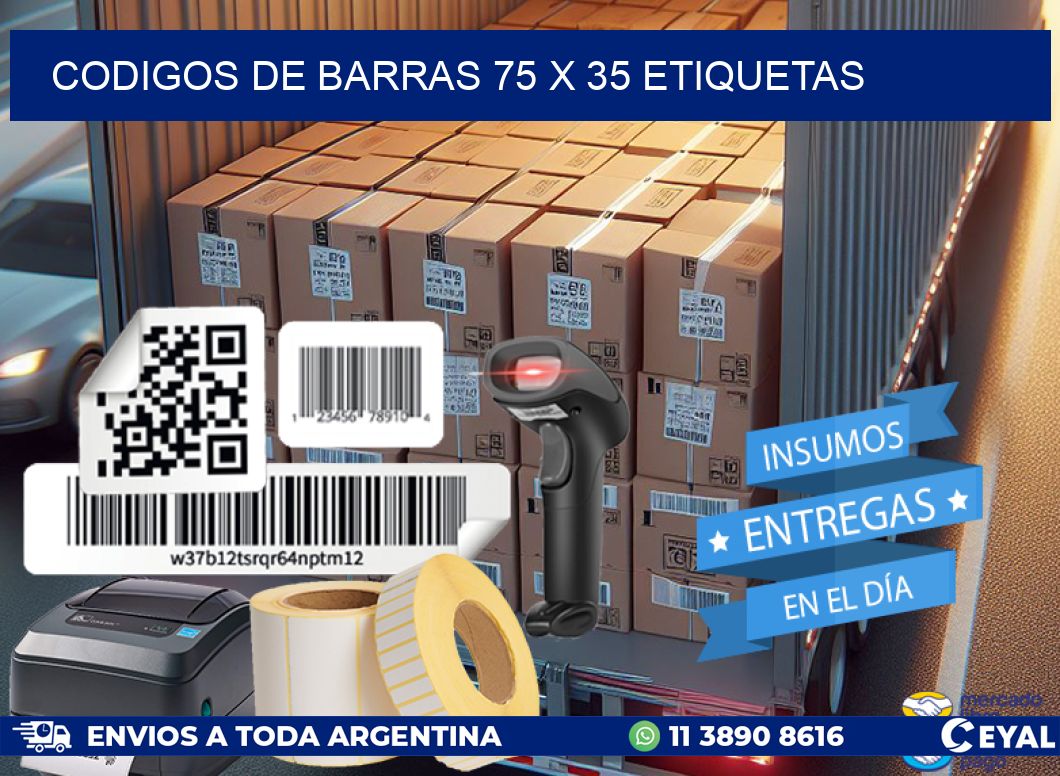 codigos de barras 75 x 35 etiquetas