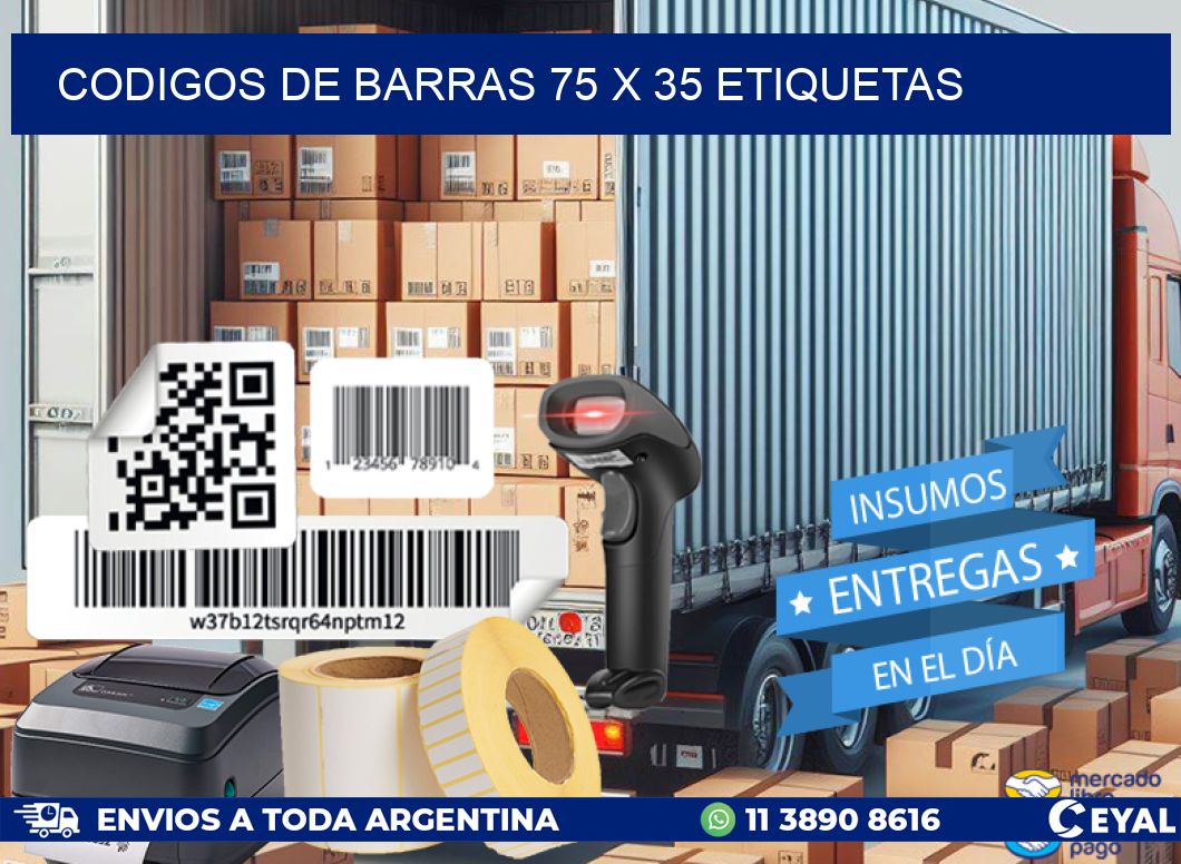 codigos de barras 75 x 35 etiquetas