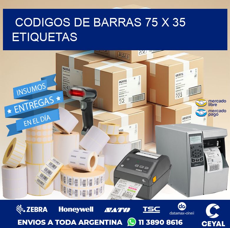 codigos de barras 75 x 35 etiquetas