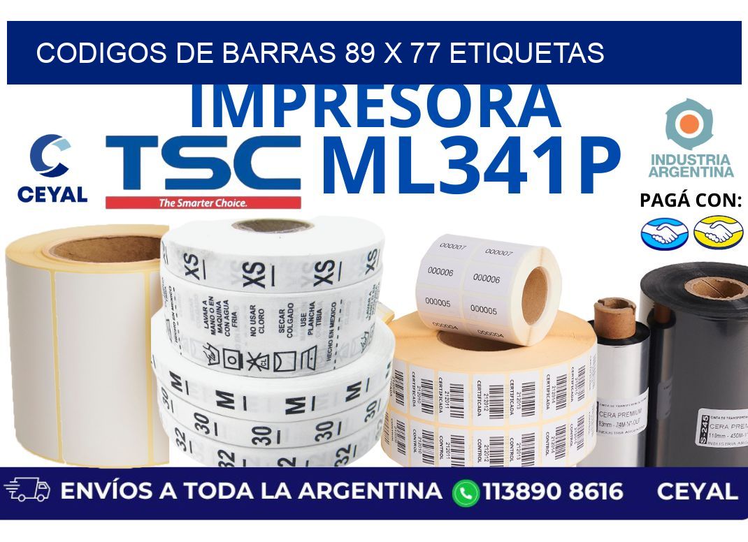 codigos de barras 89 x 77 etiquetas