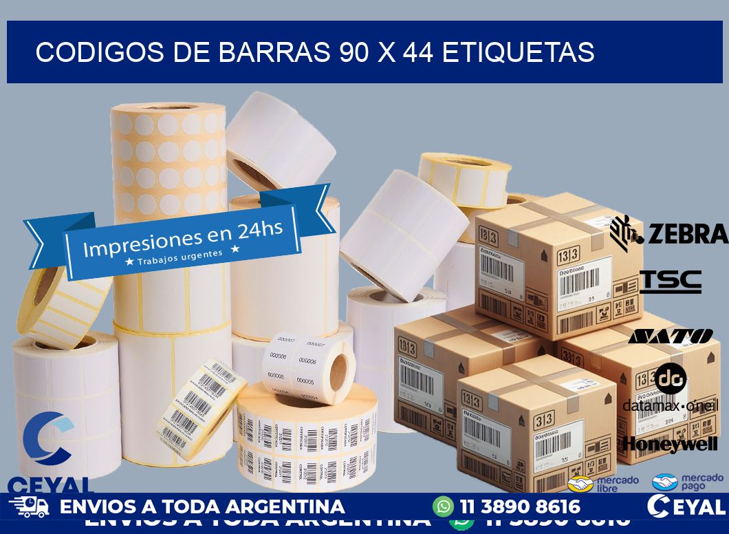 codigos de barras 90 x 44 etiquetas