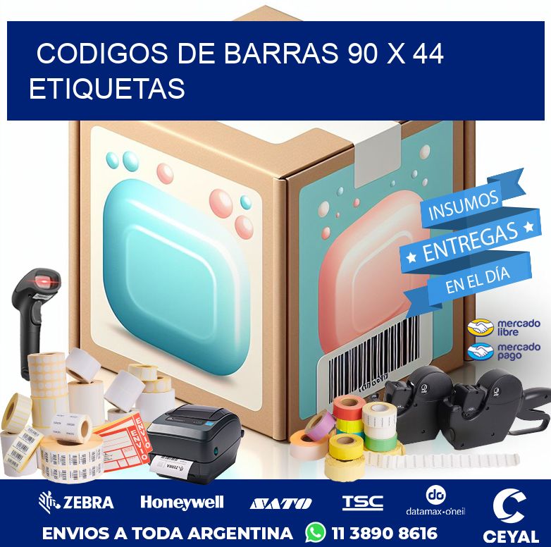 codigos de barras 90 x 44 etiquetas