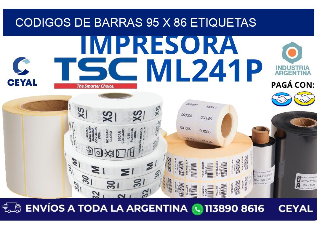 codigos de barras 95 x 86 etiquetas