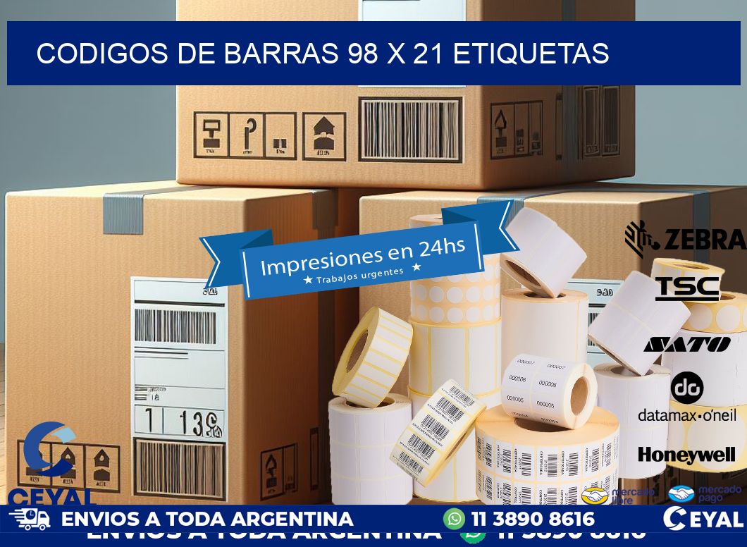 codigos de barras 98 x 21 etiquetas