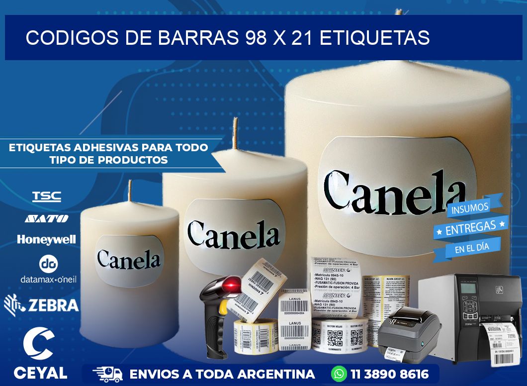 codigos de barras 98 x 21 etiquetas