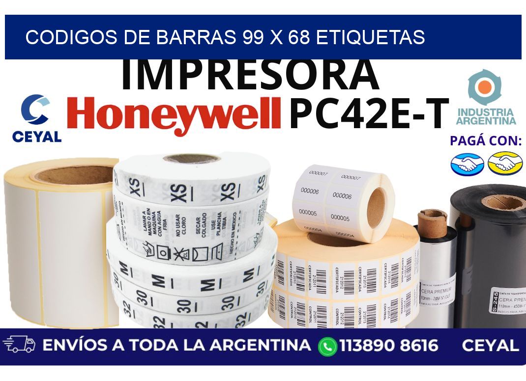 codigos de barras 99 x 68 etiquetas
