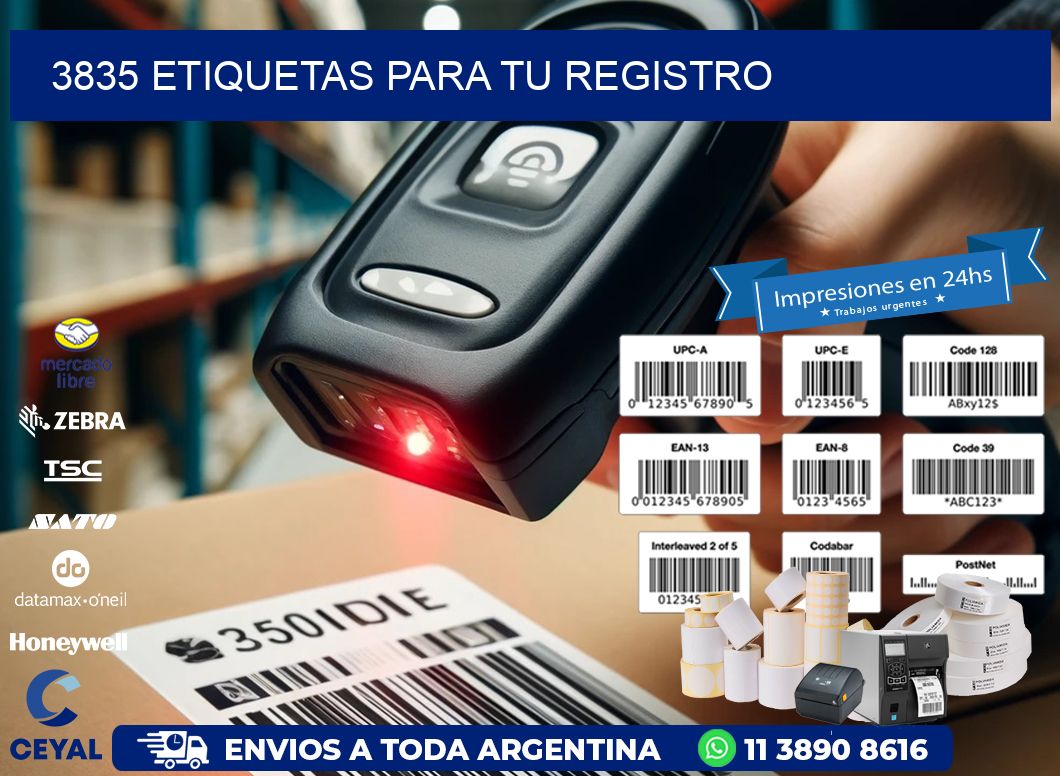 3835 etiquetas para tu registro