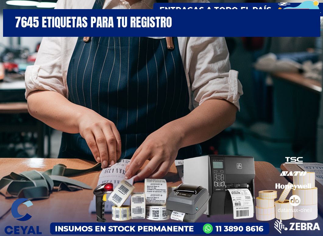 7645 etiquetas para tu registro