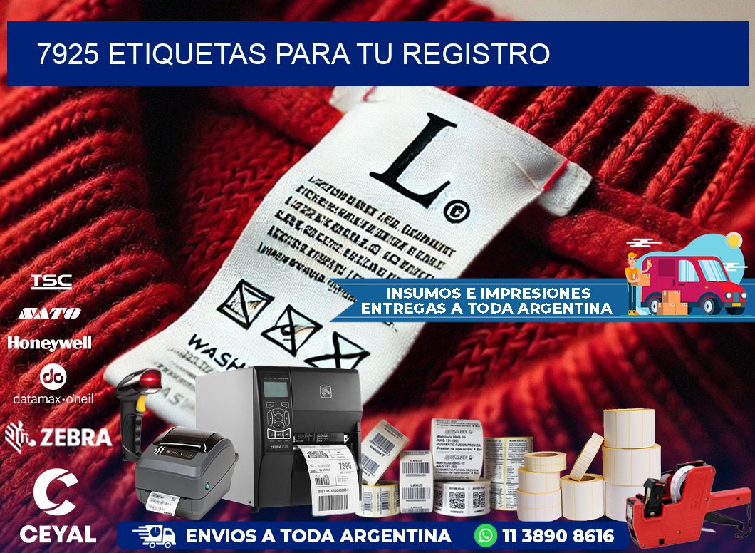 7925 etiquetas para tu registro