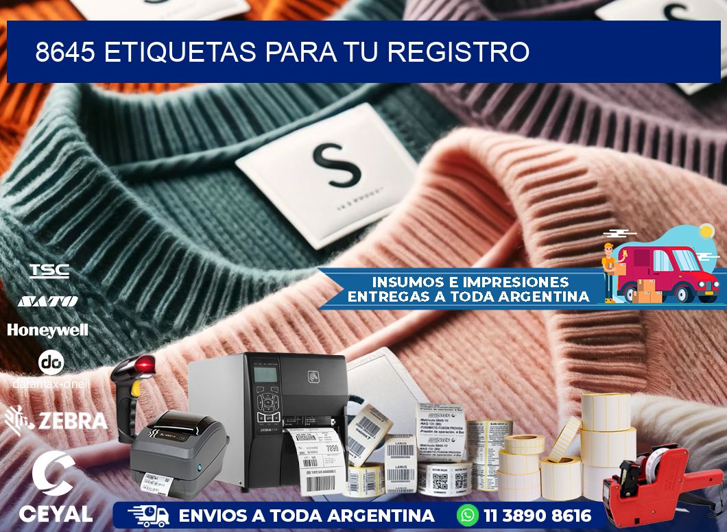 8645 etiquetas para tu registro