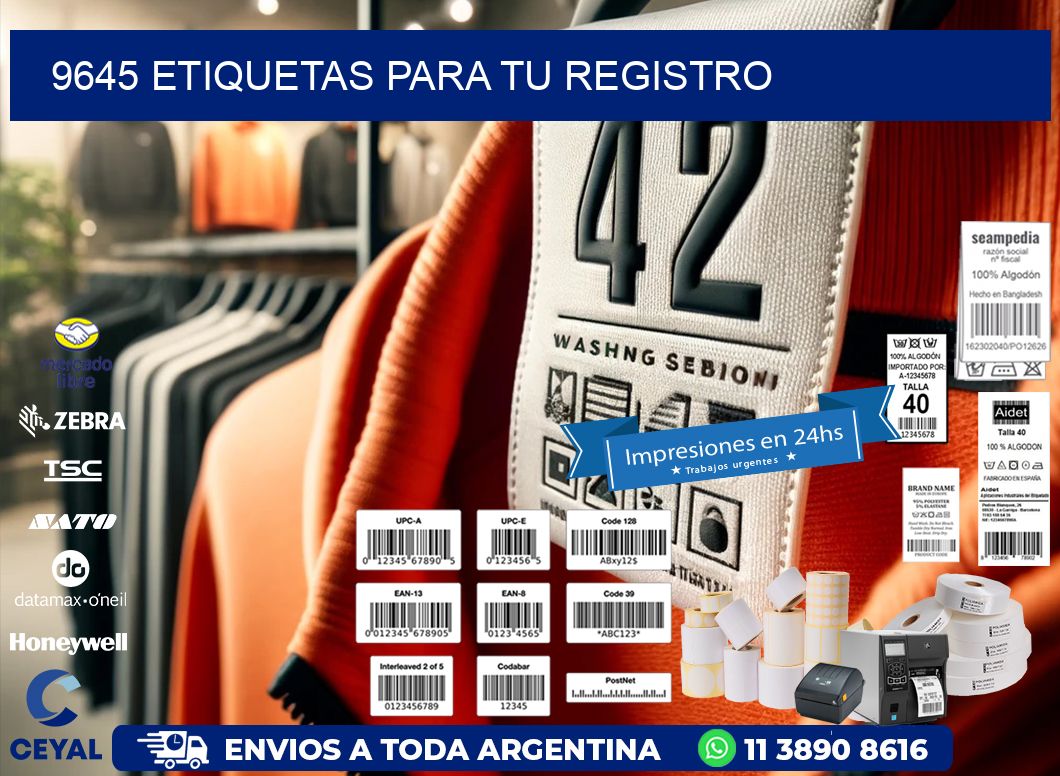 9645 etiquetas para tu registro