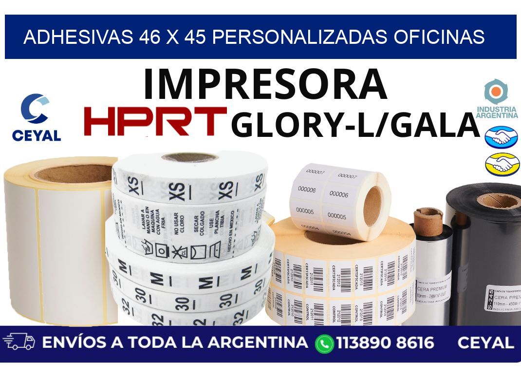 adhesivas 46 x 45 personalizadas oficinas