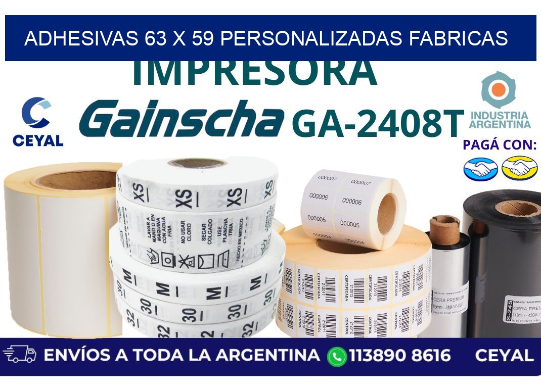 adhesivas 63 x 59 personalizadas fabricas