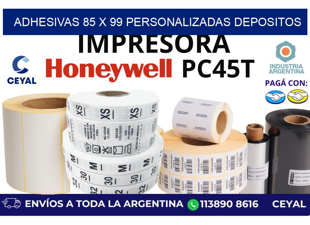 adhesivas 85 x 99 personalizadas depositos