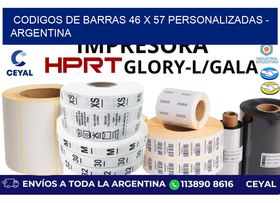 codigos de barras 46 x 57 personalizadas – Argentina