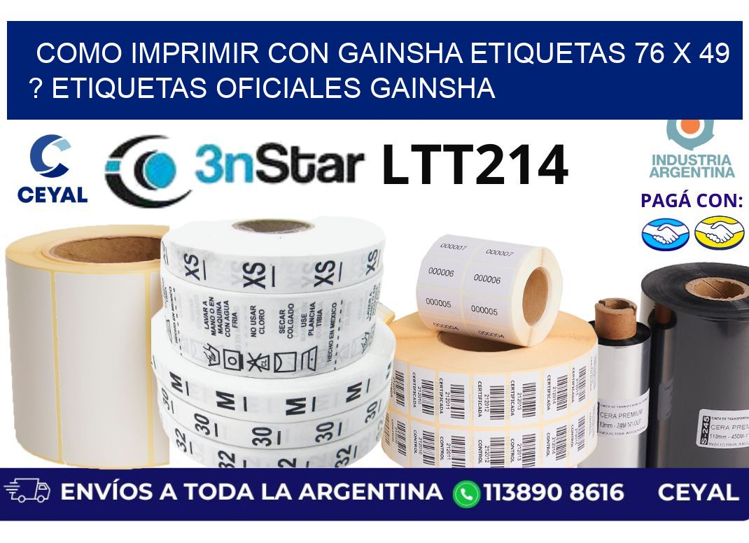 como imprimir con gainsha etiquetas 76 x 49 ? etiquetas oficiales gainsha