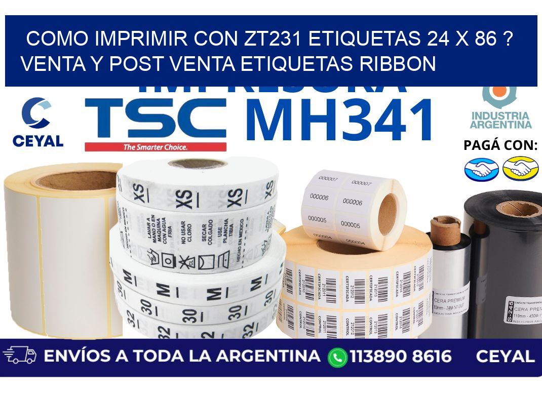 como imprimir con zt231 etiquetas 24 x 86 ? Venta y post venta etiquetas ribbon