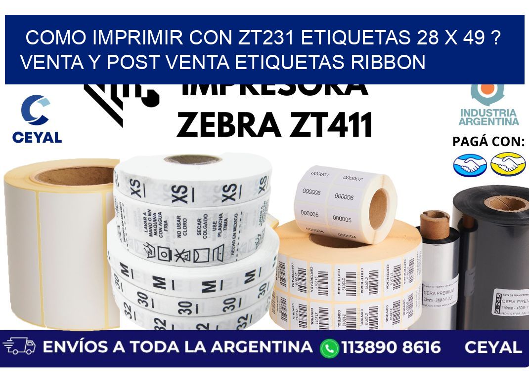 como imprimir con zt231 etiquetas 28 x 49 ? Venta y post venta etiquetas ribbon