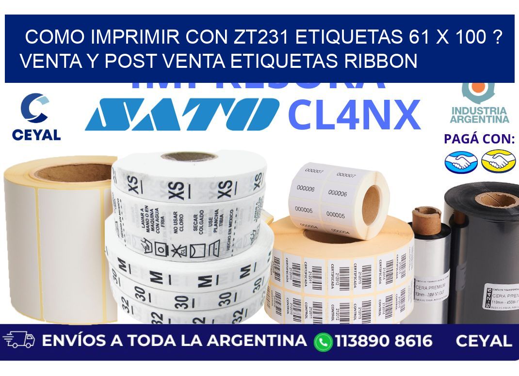 como imprimir con zt231 etiquetas 61 x 100 ? Venta y post venta etiquetas ribbon