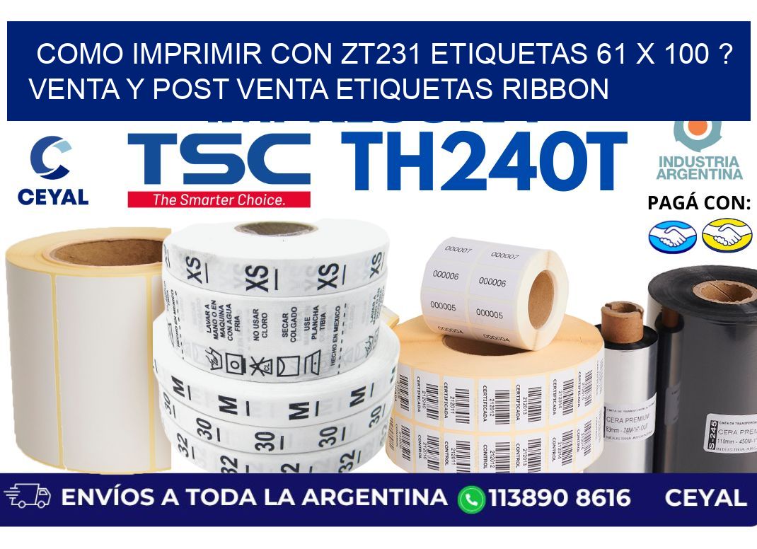como imprimir con zt231 etiquetas 61 x 100 ? Venta y post venta etiquetas ribbon