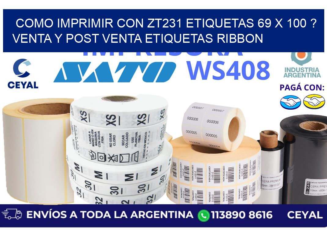 como imprimir con zt231 etiquetas 69 x 100 ? Venta y post venta etiquetas ribbon