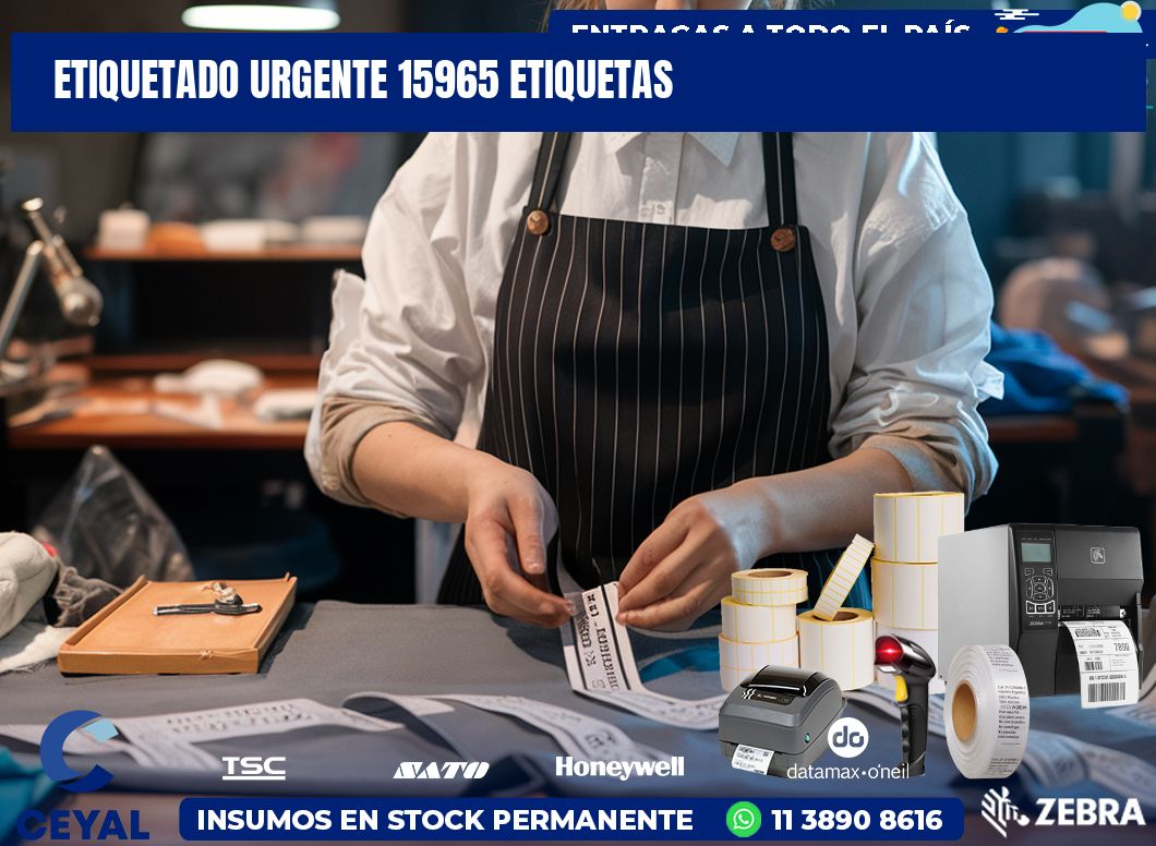 etiquetado urgente 15965 etiquetas