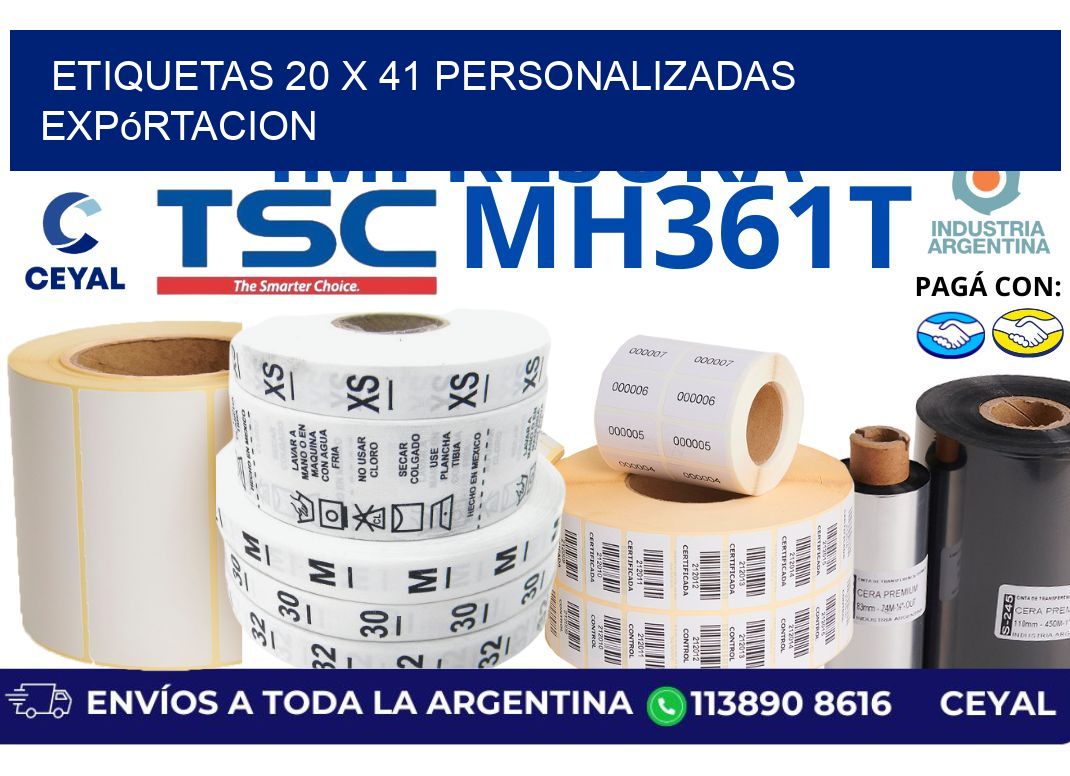 etiquetas 20 x 41 personalizadas expórtacion