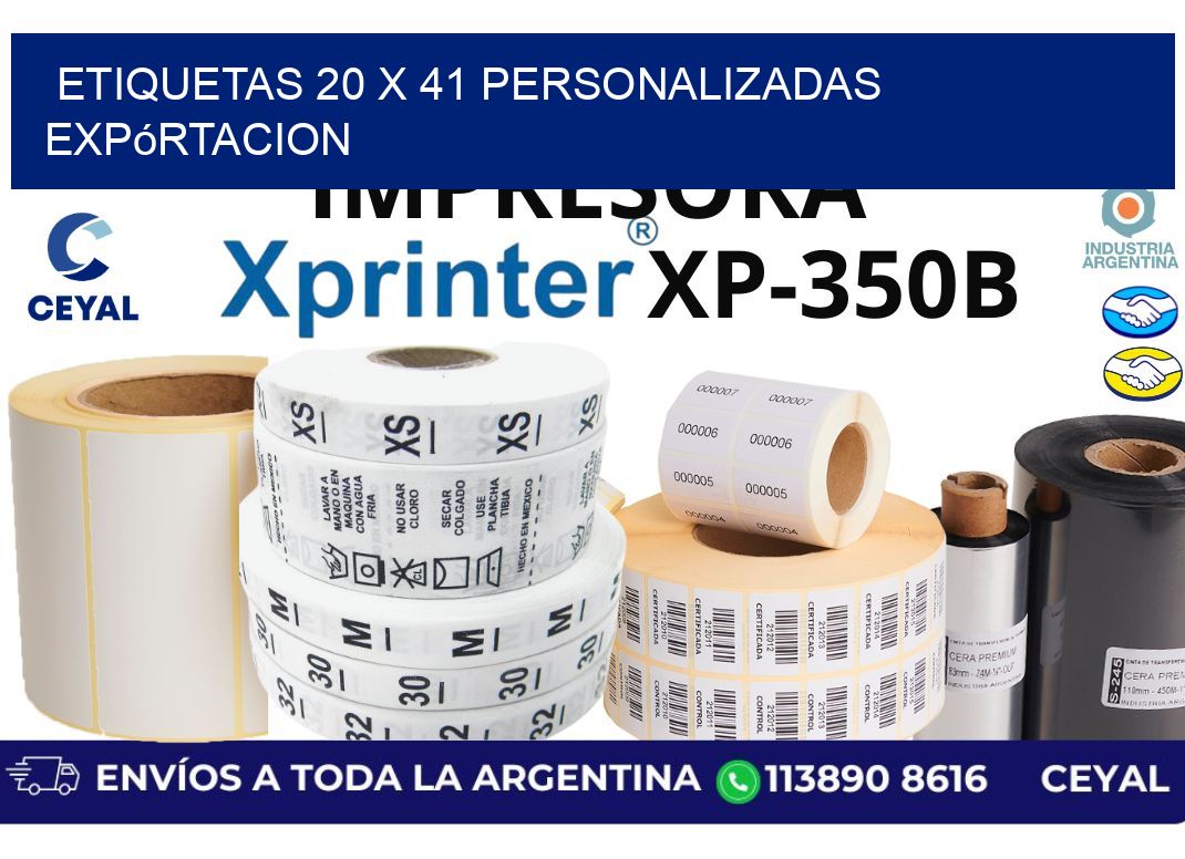 etiquetas 20 x 41 personalizadas expórtacion