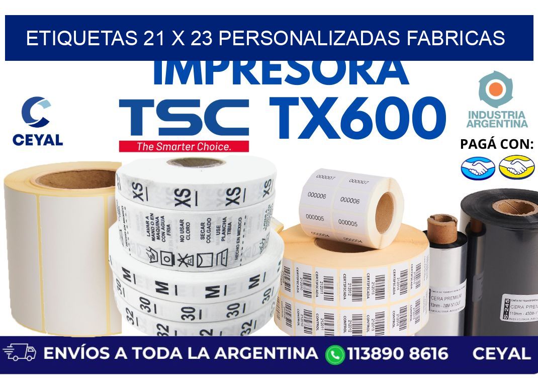 etiquetas 21 x 23 personalizadas fabricas