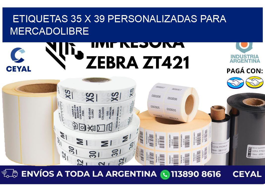 etiquetas 35 x 39 personalizadas para mercadolibre