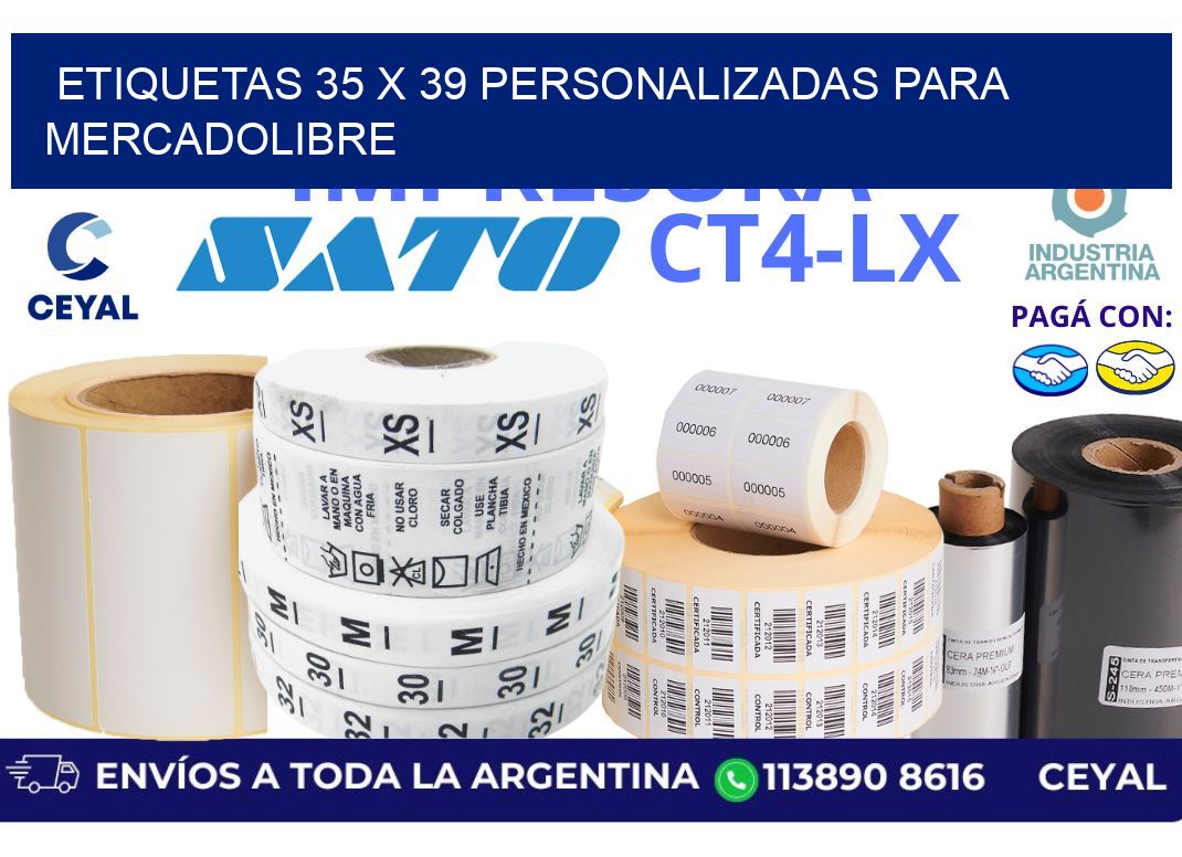 etiquetas 35 x 39 personalizadas para mercadolibre