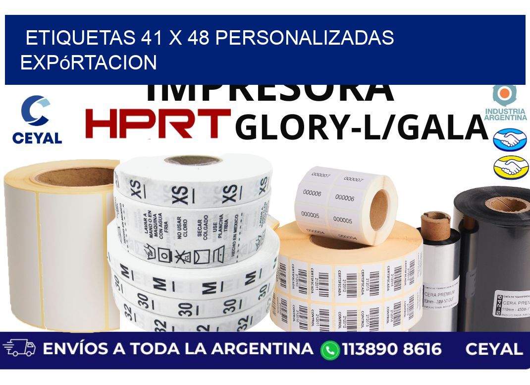 etiquetas 41 x 48 personalizadas expórtacion