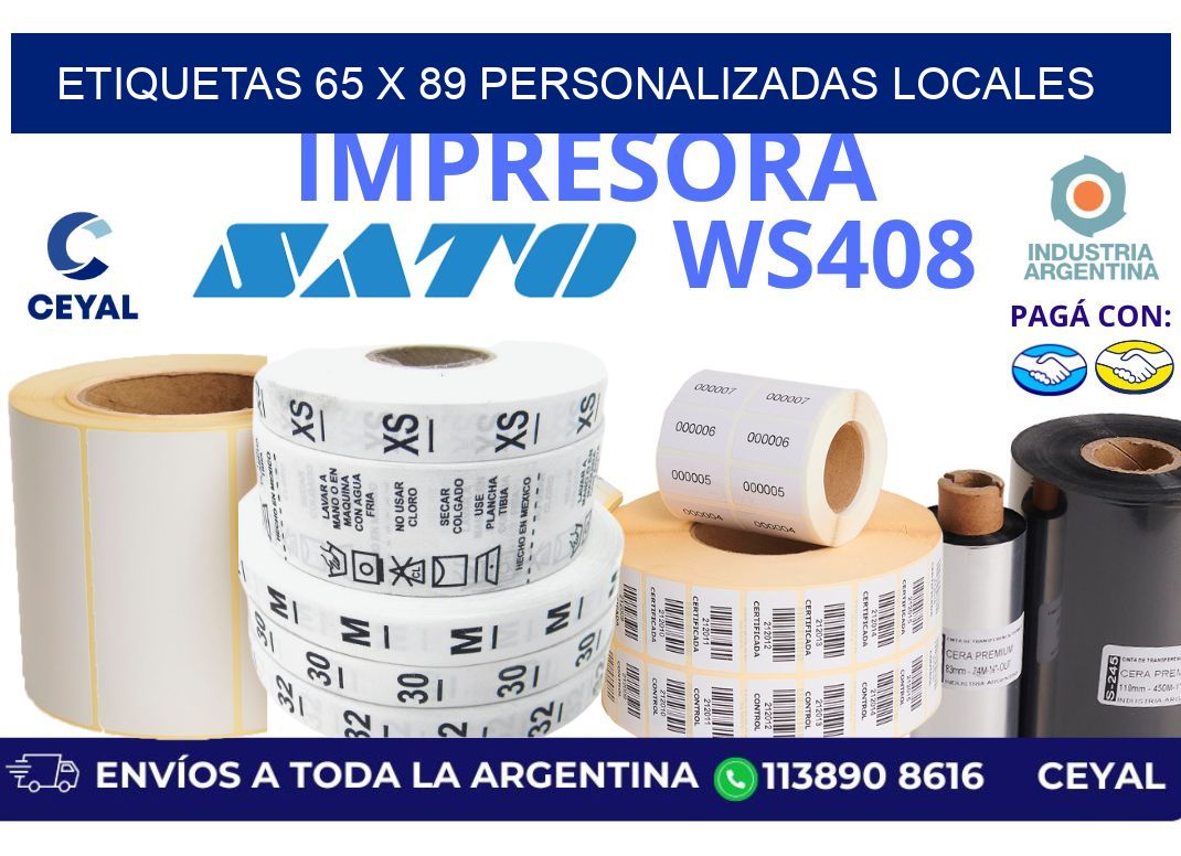 etiquetas 65 x 89 personalizadas locales