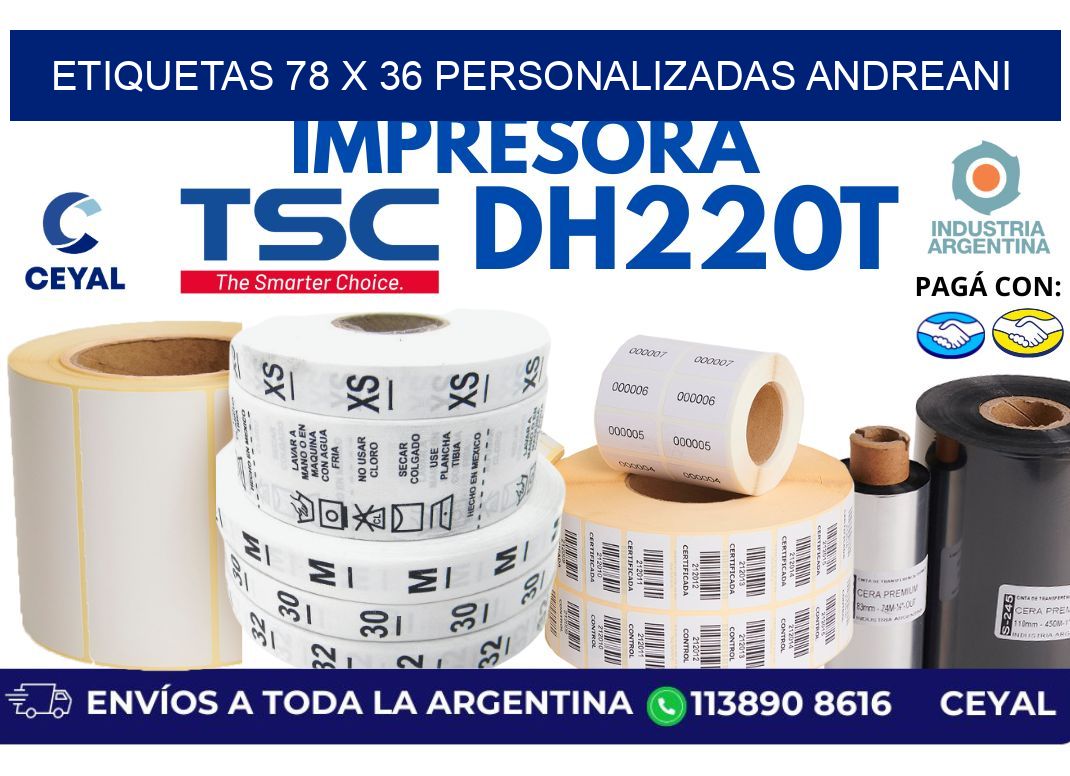 etiquetas 78 x 36 personalizadas andreani