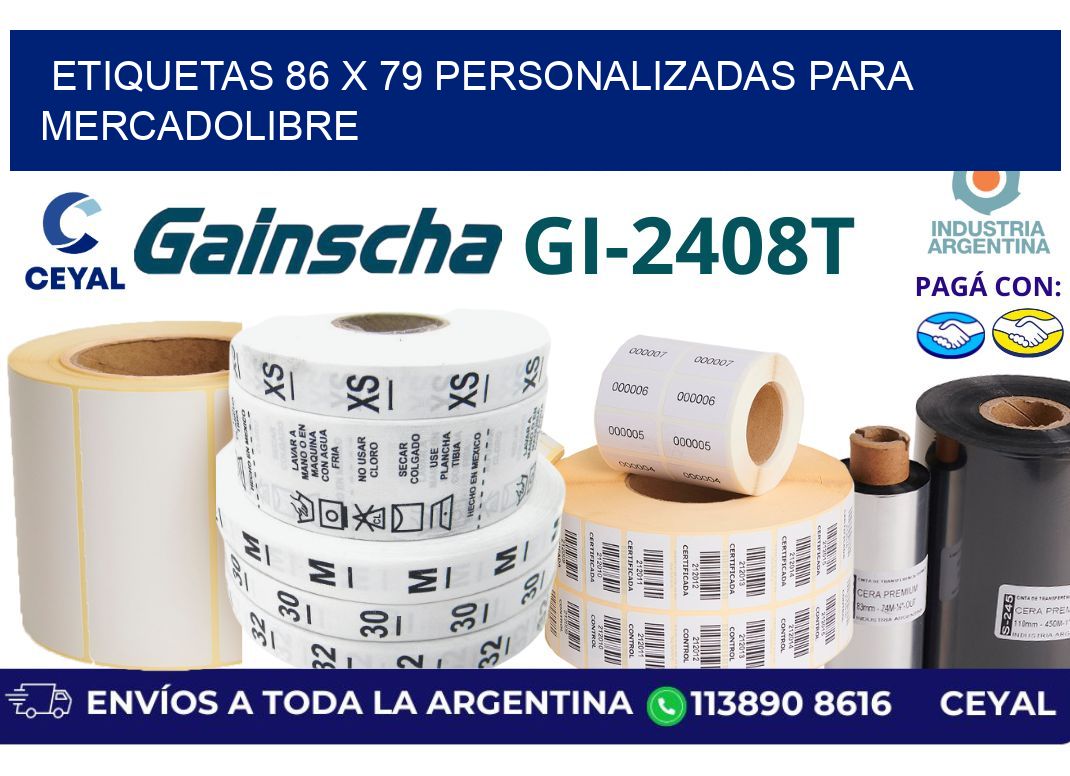 etiquetas 86 x 79 personalizadas para mercadolibre