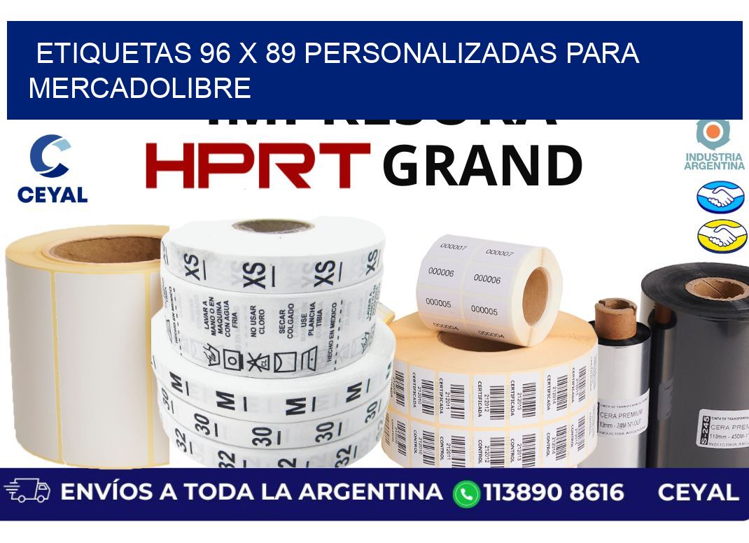 etiquetas 96 x 89 personalizadas para mercadolibre