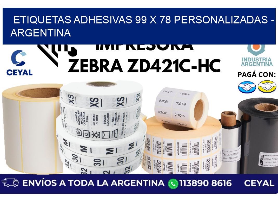 etiquetas adhesivas 99 x 78 personalizadas - Argentina