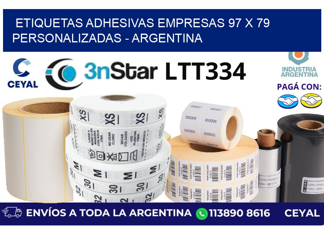 etiquetas adhesivas empresas 97 x 79 personalizadas - Argentina