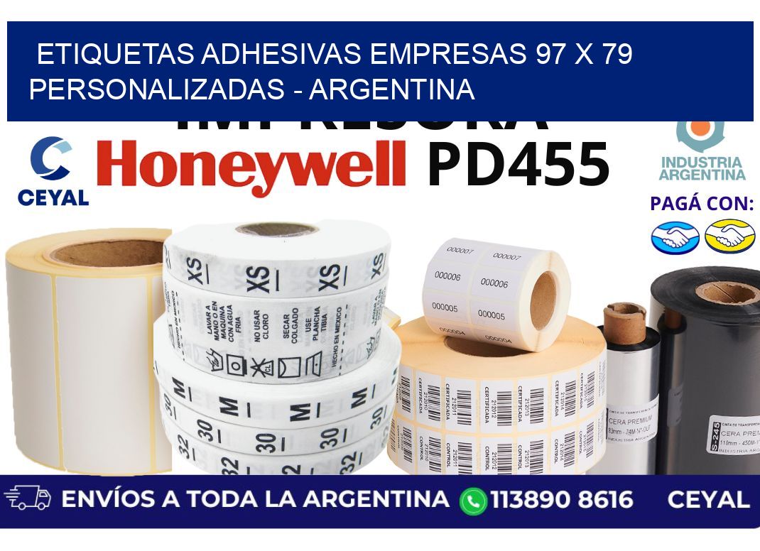 etiquetas adhesivas empresas 97 x 79 personalizadas – Argentina