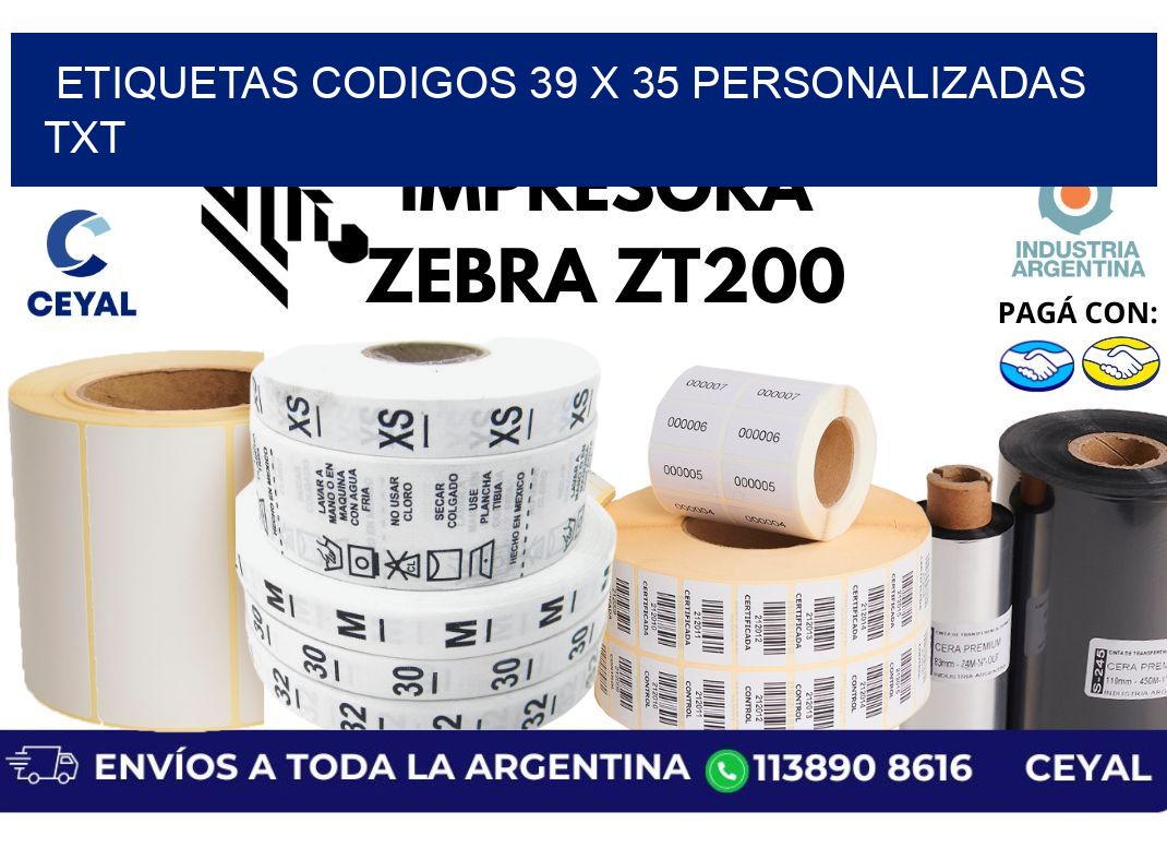 etiquetas codigos 39 x 35 personalizadas txt