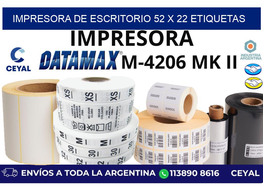 impresora de escritorio 52 x 22 etiquetas